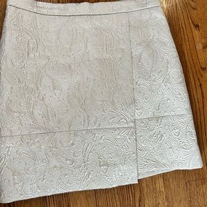 Silver Jcrew wrap skirt size 2